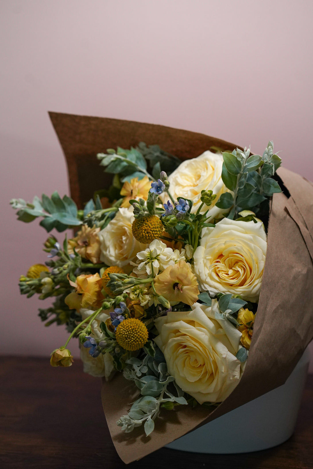 PRATT IN BLOOM GARDEN ROSE BOUQUET – Columbia Midtown Florist